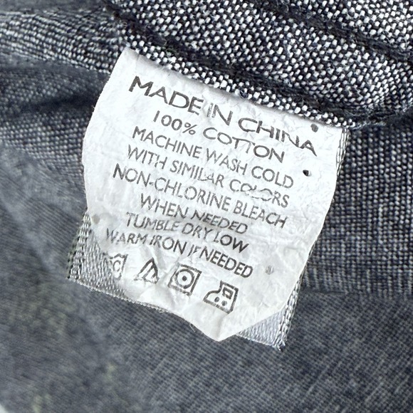 Rocawear Denim Mens Gray Pearl Snap Western Paisley Shirt Size M - Picture 12 of 12